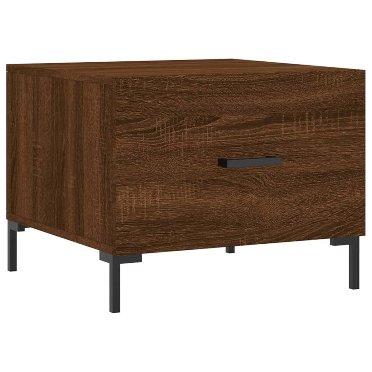 VIDAXL Tables basses 2 pcs chene marron 50x50x40 cm bois d'ingenierie