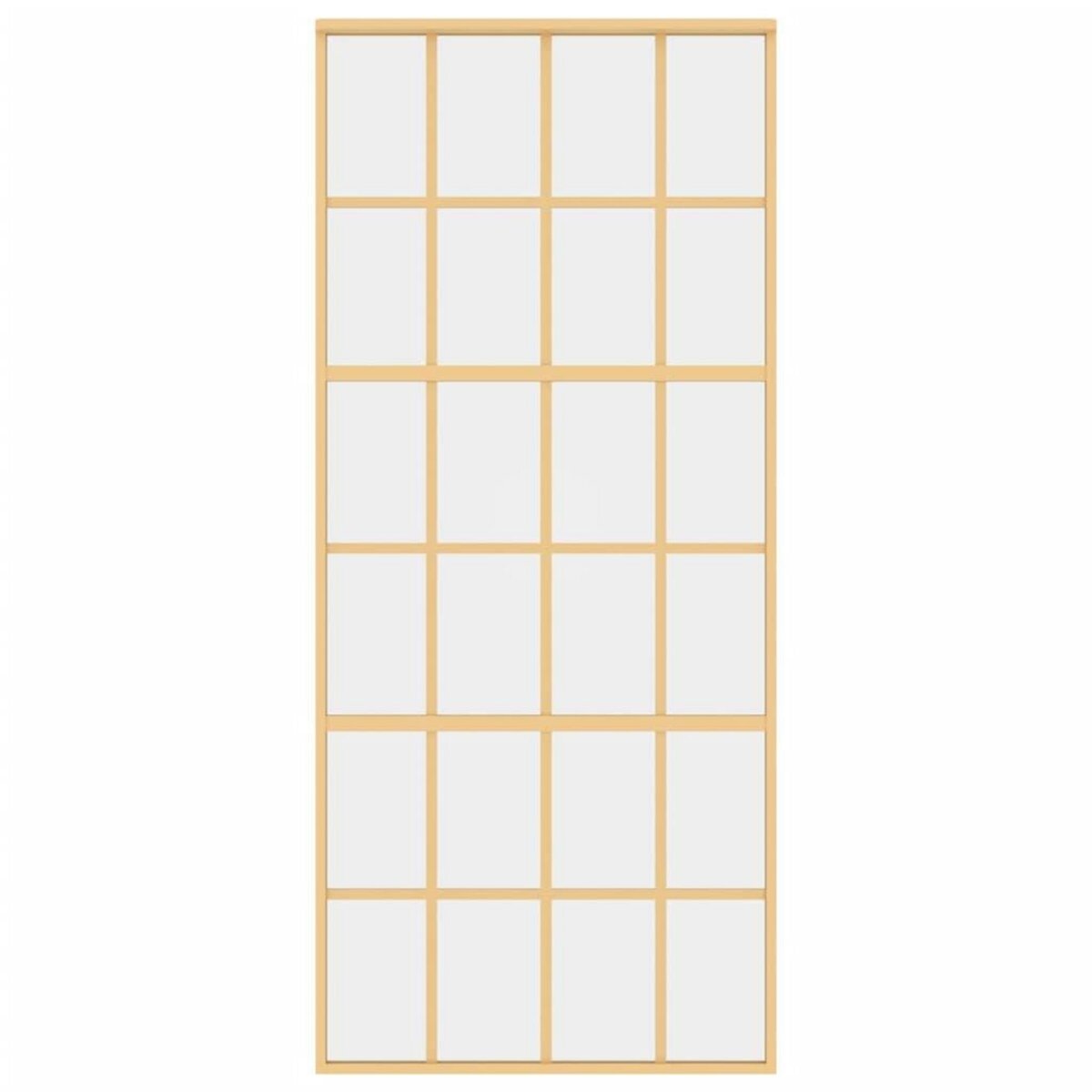 VIDAXL Porte coulissante dore 90x205 cm verre ESG clair et aluminium