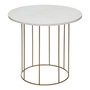Voir la diapositive 3 :  Lot de 2 Tables d'Appoint  Good  60cm Blanc & Or