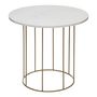 Voir la diapositive 3 :  Lot de 2 Tables d'Appoint  Good  60cm Blanc & Or