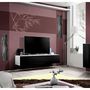Voir la diapositive 4 : Paris Prix Meuble TV Mural Design  Fly I  160cm Noir & Blanc