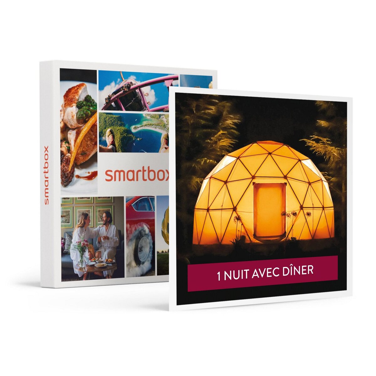 Smartbox Séjour insolite près d'Aurillac : 2 jours en dôme avec dîner - Coffret Cadeau Séjour
