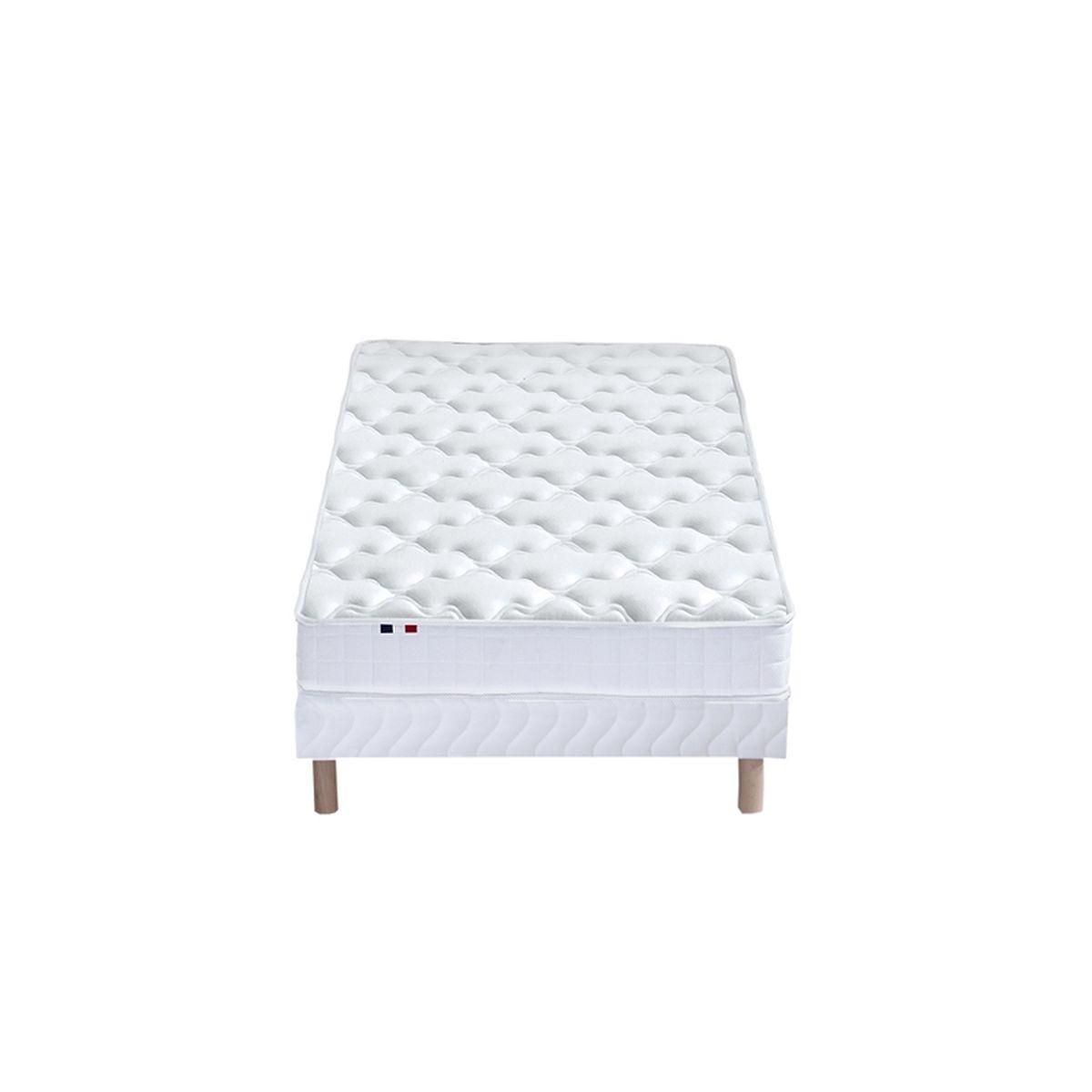 Ensemble Matelas accueil mémoire de forme + Sommier 90 x 190 cm MAM AZUR