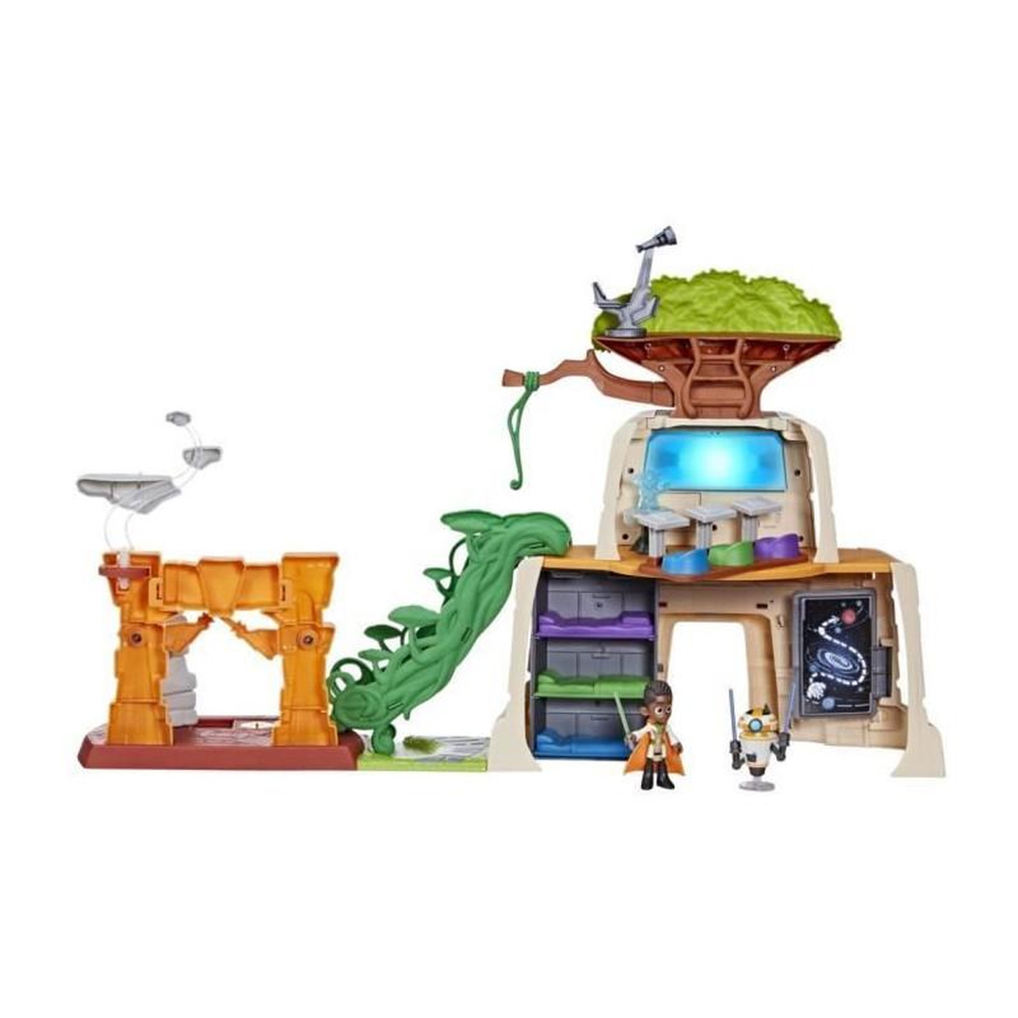 Voir la diapositive 3 : HASBRO Star Wars Young Jedi, Temple électronique et figurines