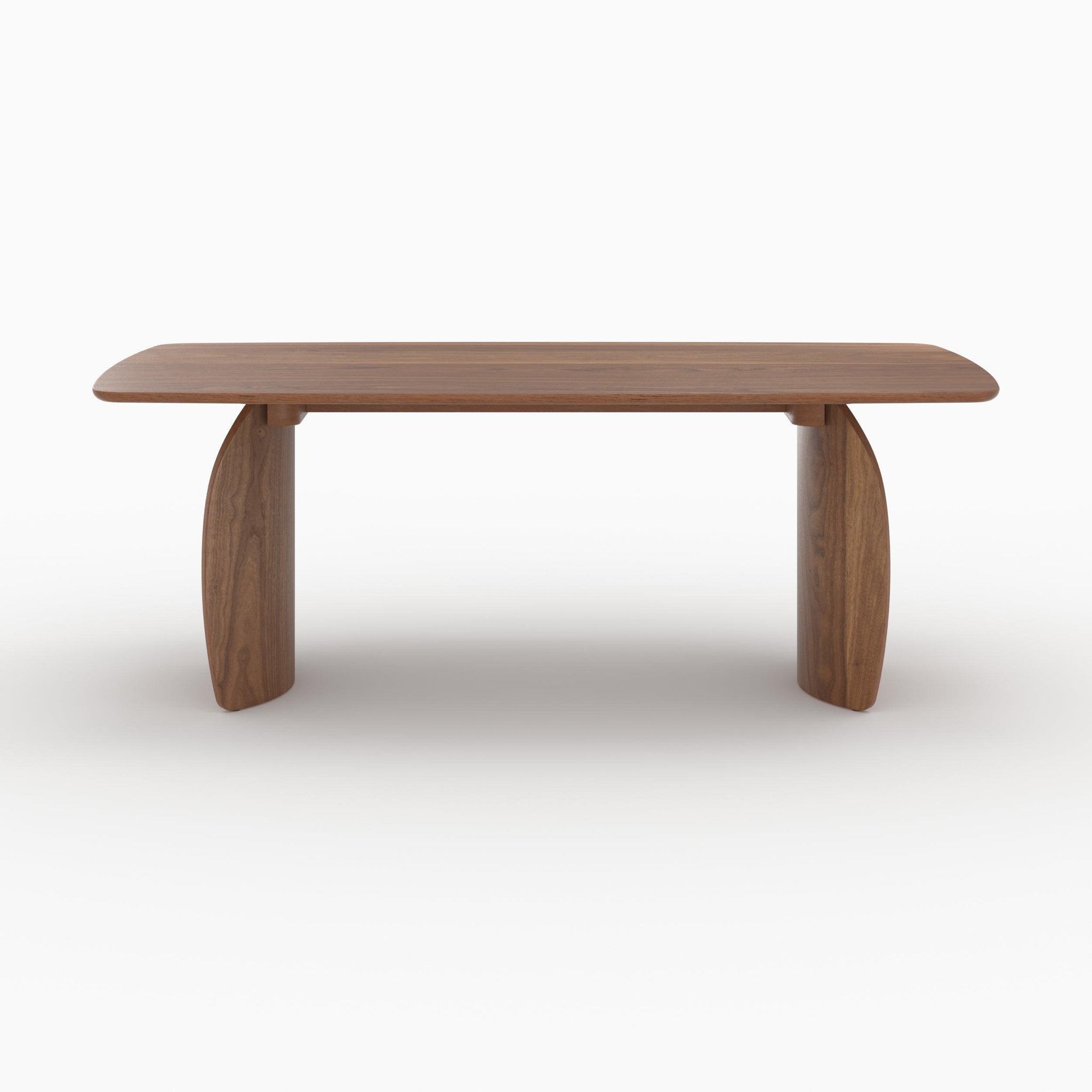 Voir la diapositive 5 : MAISON PAVANE Table rectangulaire 6 places en bois contreplaqué et placage en noyer-asma