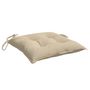 Voir la diapositive 5 : VIDAXL Coussins de chaise lot de 4 beige 50x50x7 cm tissu oxford