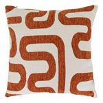 ATMOSPHERA Coussin Déco Chenille  Safina  40x40cm Ambre