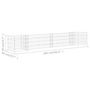 Voir la diapositive 6 : VIDAXL Jardiniere a gabion en H Fil d'acier 260x40x40 cm