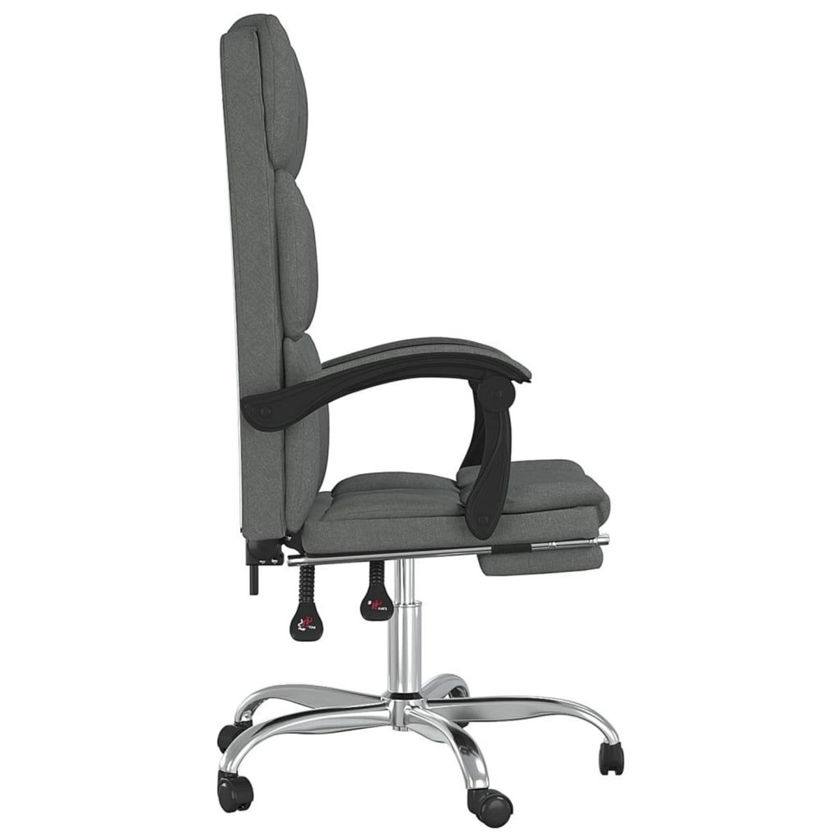 VIDAXL Fauteuil inclinable de bureau Gris fonce Tissu