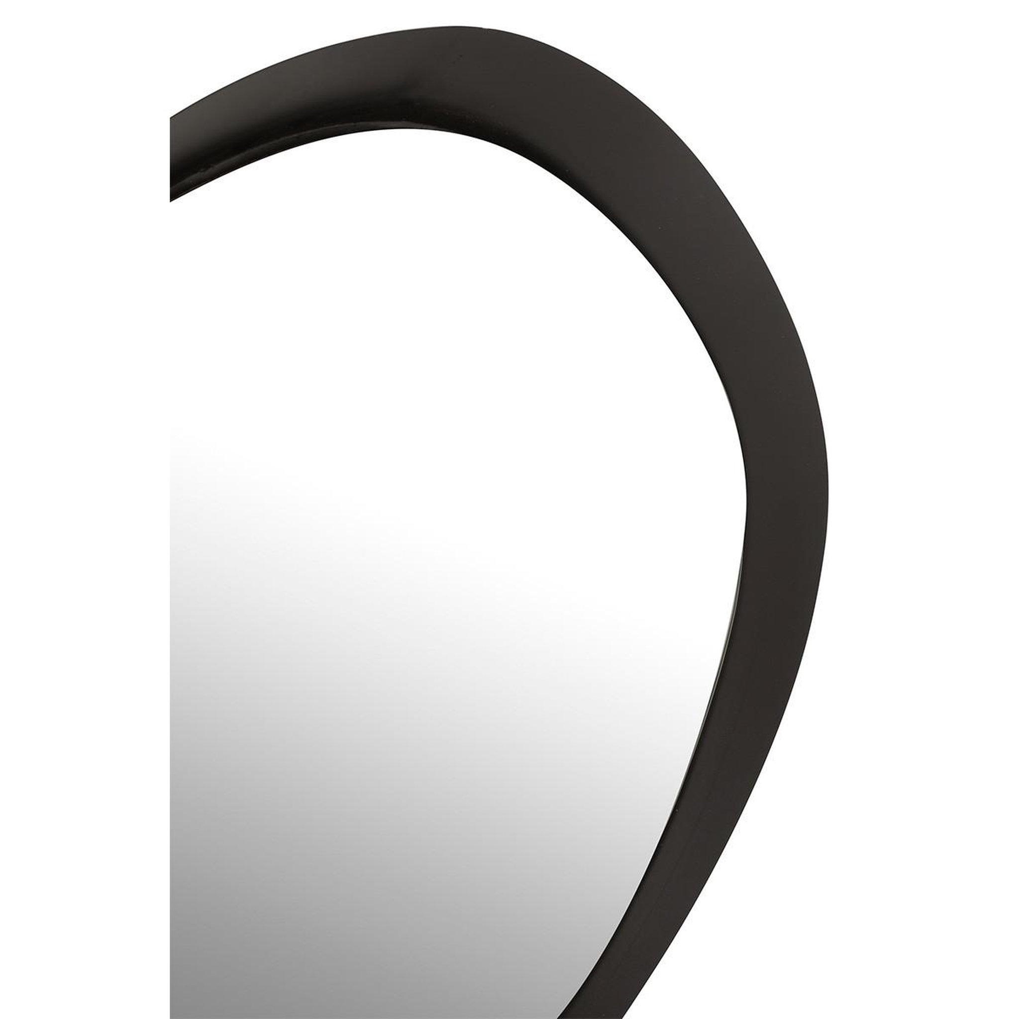 Voir la diapositive 2 : J-LINE Miroir Mural en Métal  Lorenzo  60cm Noir
