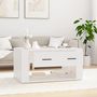Voir la diapositive 3 : VIDAXL Table basse Blanc 80x50x40 cm Bois d'ingenierie