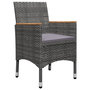 Voir la diapositive 3 : VIDAXL Ensemble a manger de jardin 3 pcs Gris