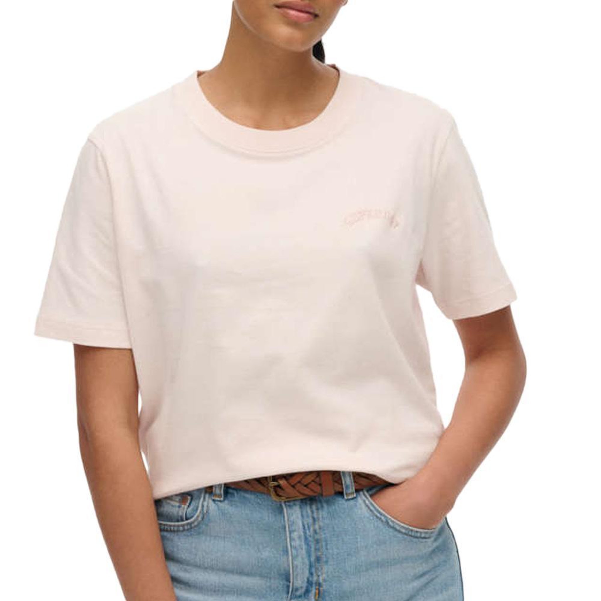 SUPERDRY T-Shirt Rose Clair Femme Superdry W1011644A. Coloris disponibles : Rose