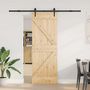 Voir la diapositive 2 : VIDAXL Porte coulissante et kit de quincaillerie 70x210 cm pin massif