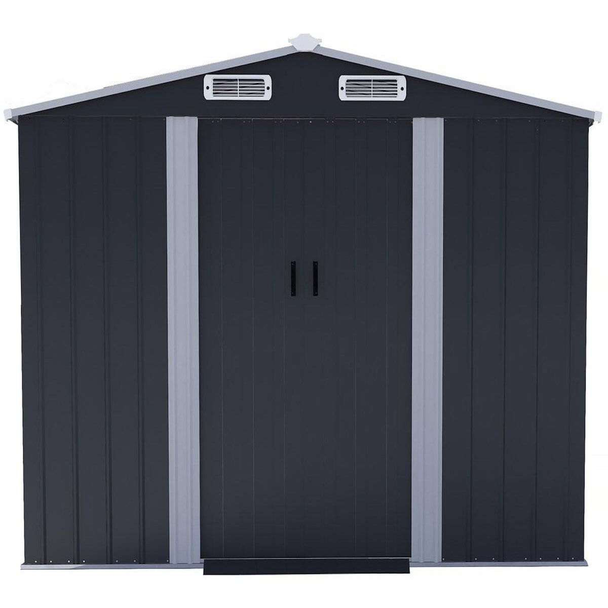 Habitat et Jardin Abri de jardin métal avec porte coulissante  Boston  - 8 m² - Gris