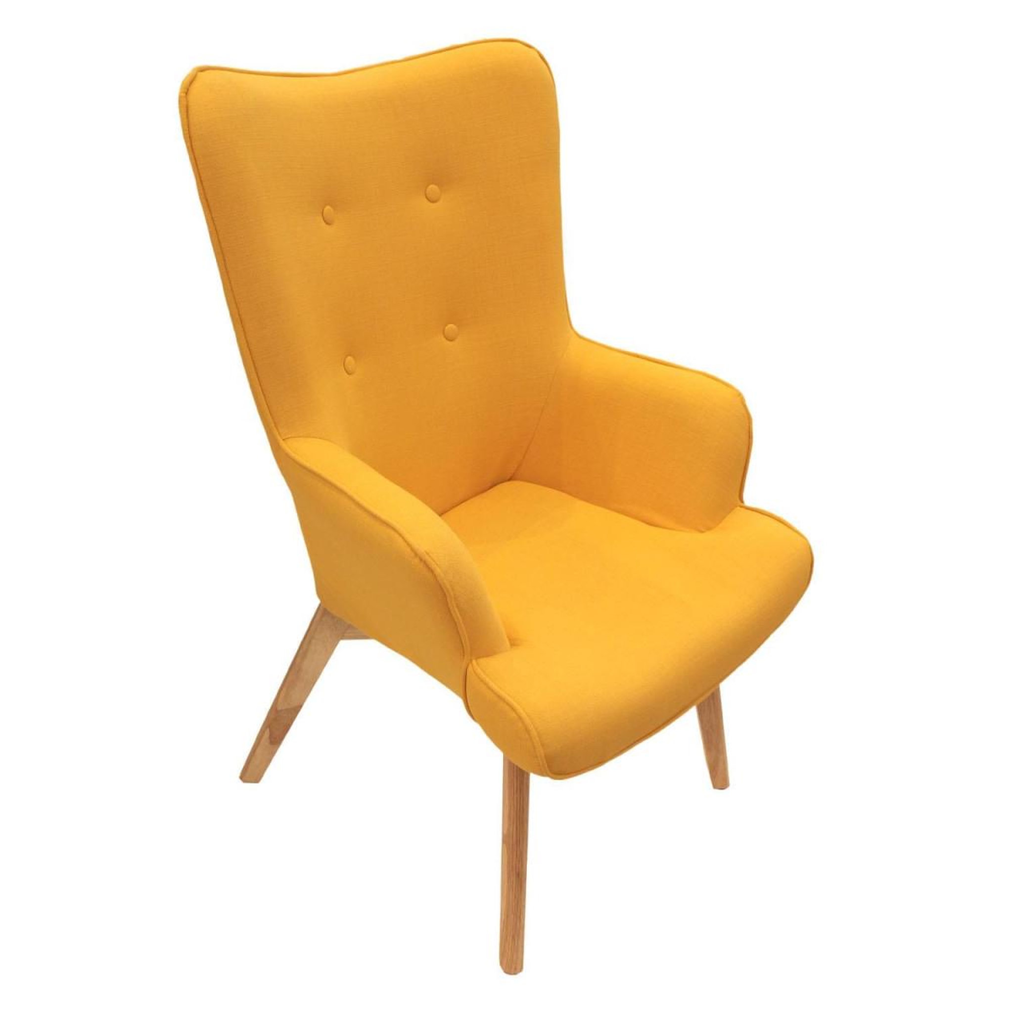 The Home Deco Factory Fauteuil Design  Helsinki  100cm Jaune
