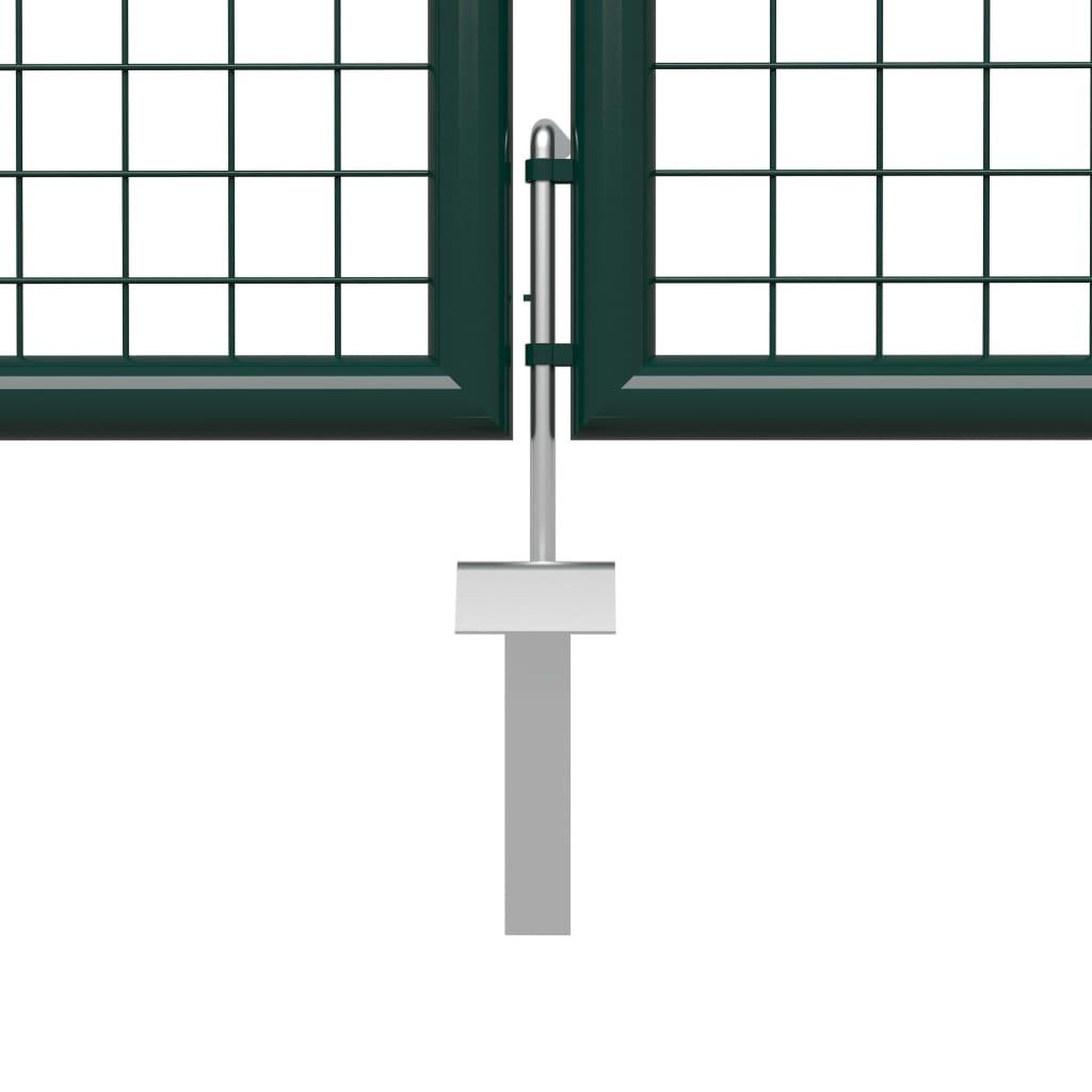 Voir la diapositive 3 : VIDAXL Portail de jardin Acier 400 x 150 cm Vert