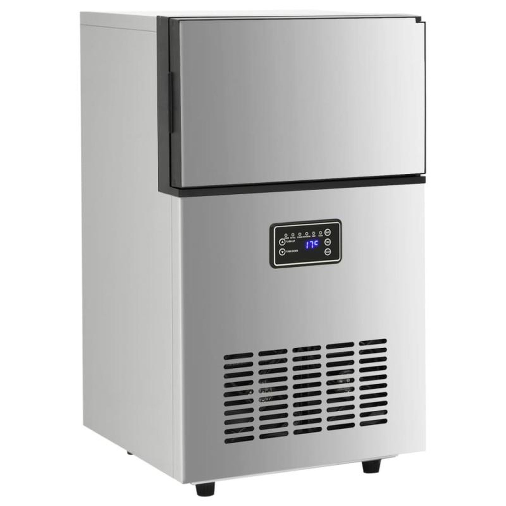 Voir la diapositive 2 : VIDAXL Appareil à glaçons argenté 45 kg 24 h
