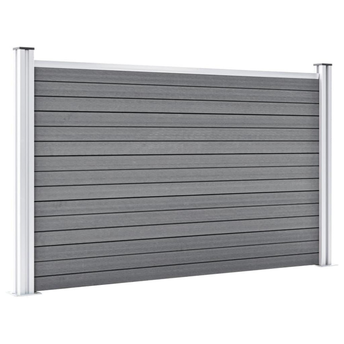 VIDAXL Cloture de jardin WPC 699x106 cm Gris