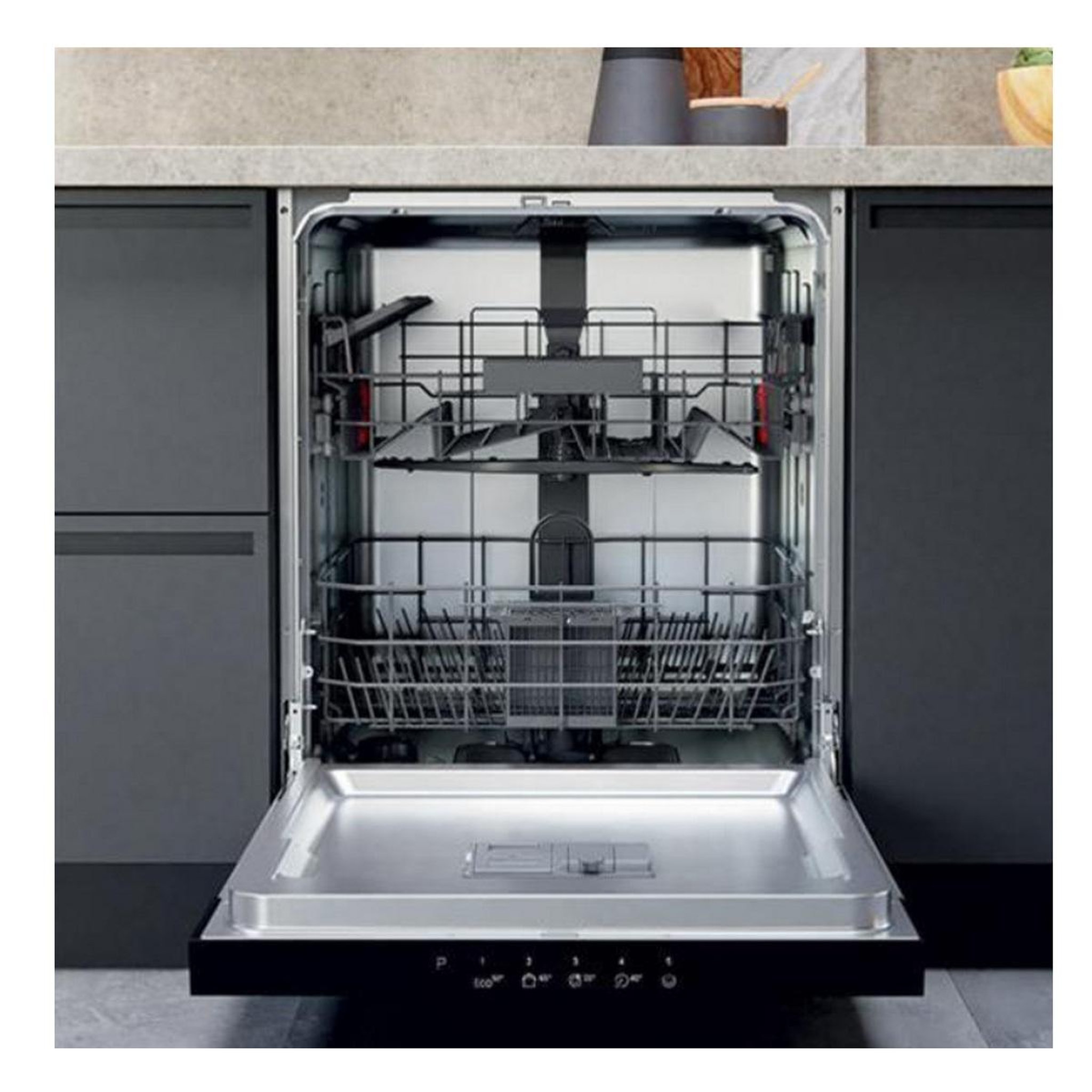 Voir la diapositive 5 : Whirlpool Lave-vaisselle 60cm 14 couverts 46bd intégrable avec bandeau noir - w3pfd636b