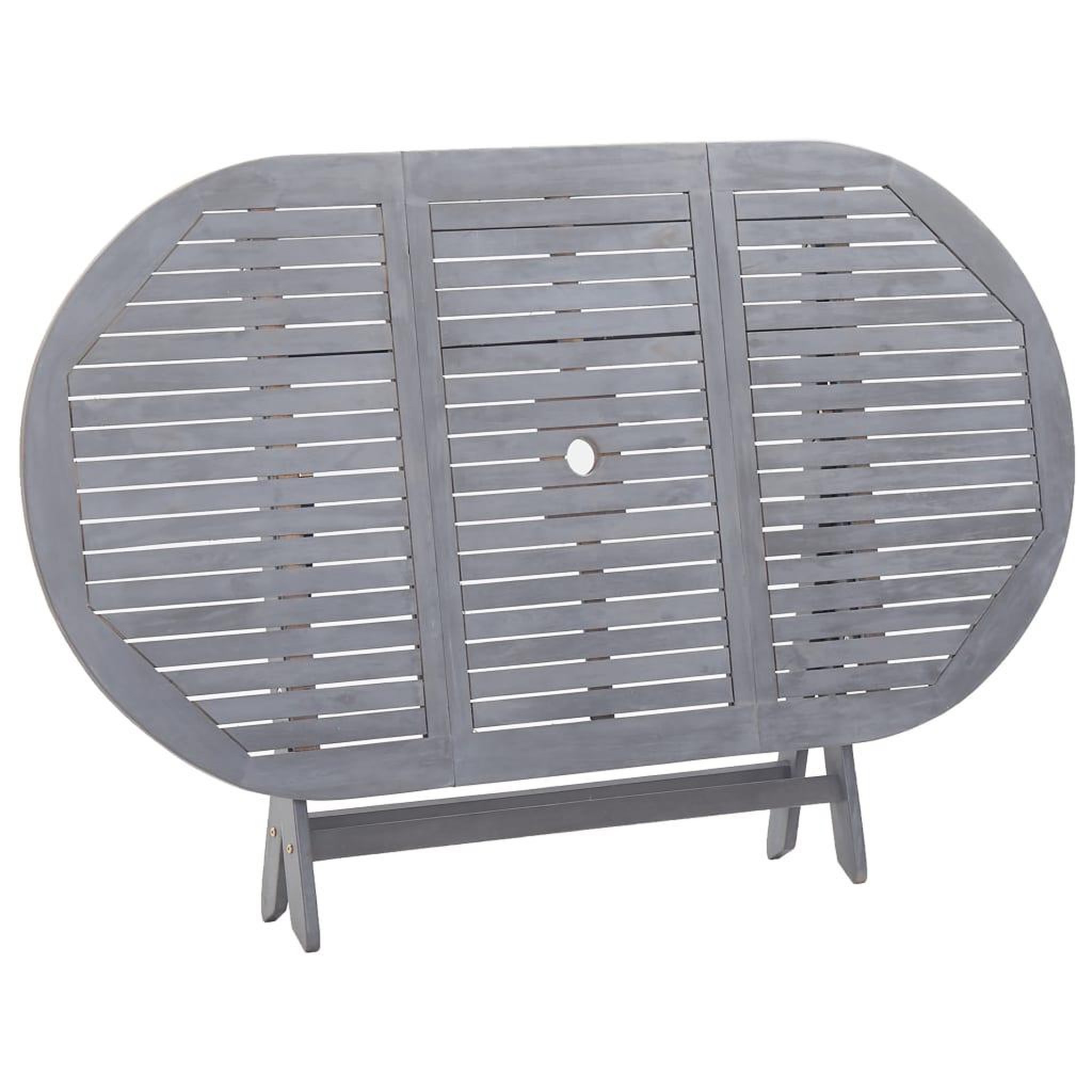 Voir la diapositive 5 : VIDAXL Ensemble a manger de jardin 9 pcs Bois d'acacia massif Gris