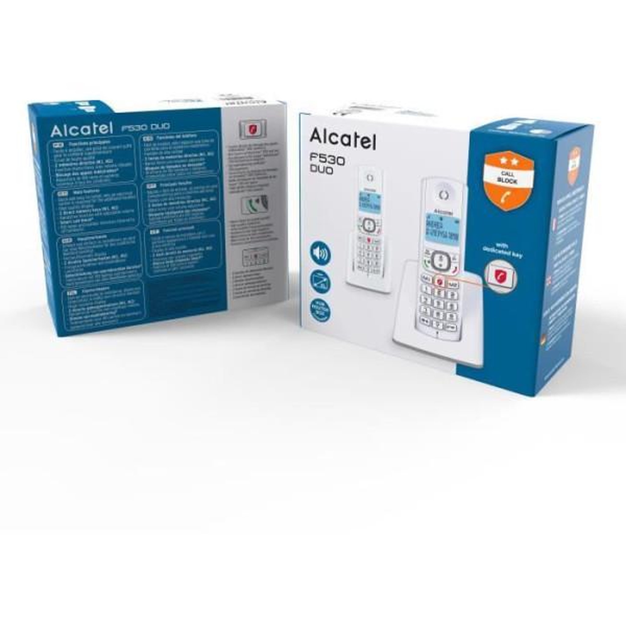 Voir la diapositive 4 : Alcatel Téléphone fixe ALCATEL F 530 DUO GRIS