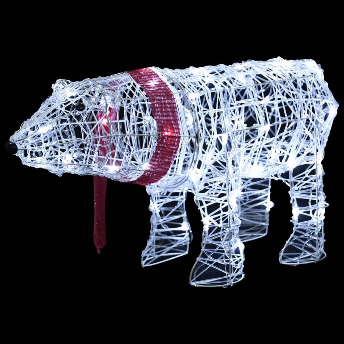 VIDAXL Decoration lumineuse de Noël Ours 45 LED 71x20x38 cm Acrylique