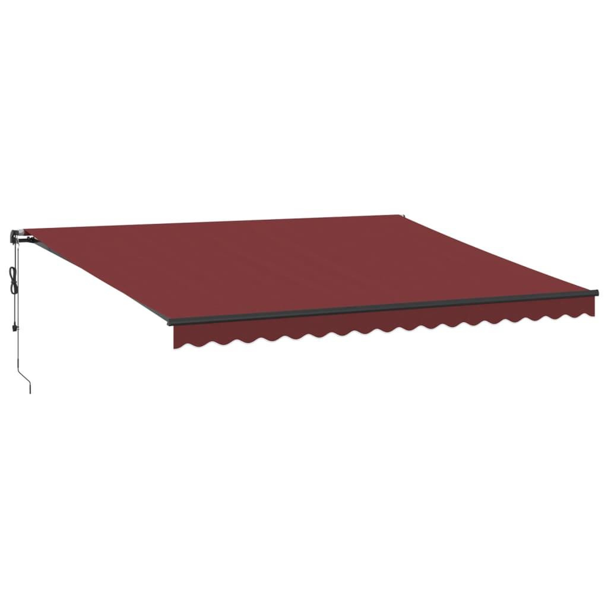 Voir la diapositive 2 : VIDAXL Auvent retractable automatique avec LED bordeaux 450x350 cm