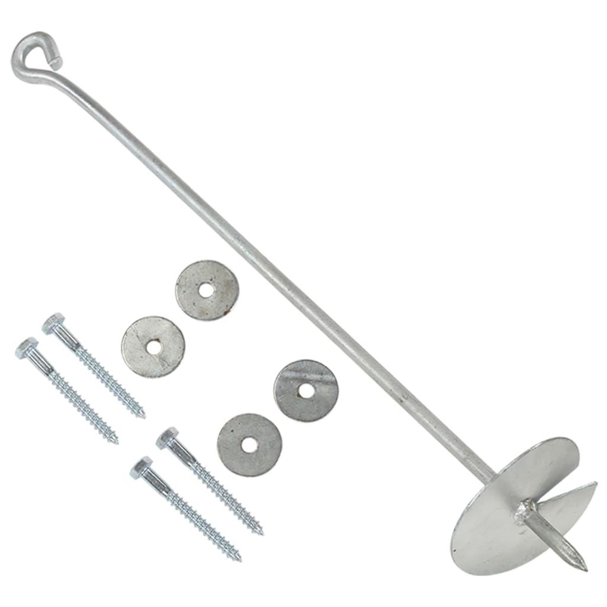 Voir la diapositive 2 : VIDAXL Ancres de terre 10 pcs 10x60 cm Metal galvanise