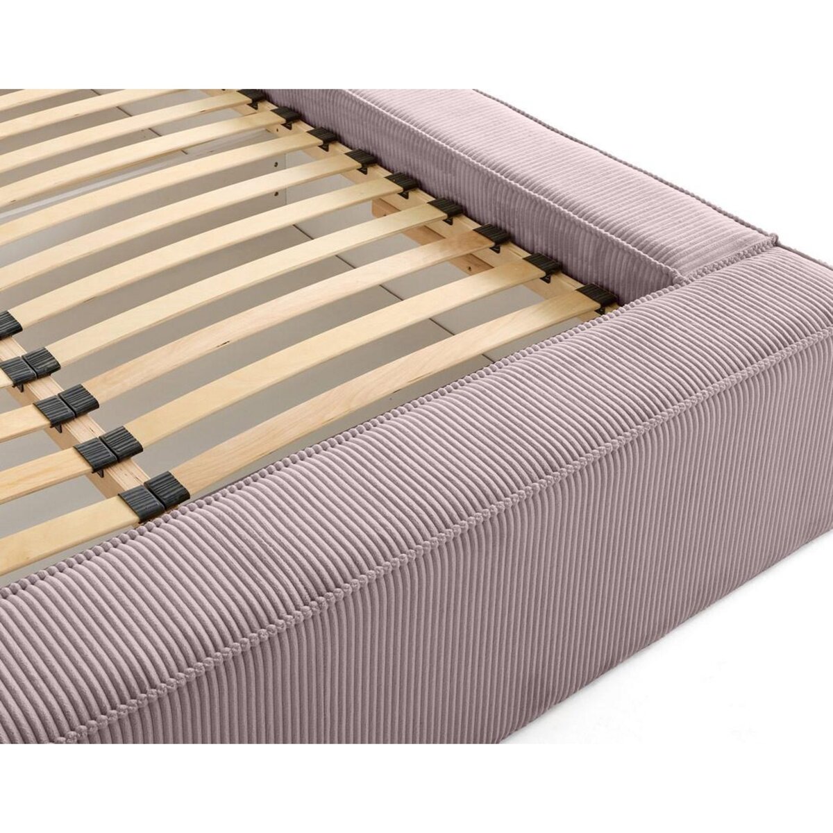 LISA DESIGN Stella - lit coffre - 140x190 cm - sommier inclus - en velours côtelé