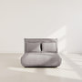 Voir la diapositive 5 : BEST MOBILIER Candice - banquette 2 places convertible clic-clac en velours côtelé