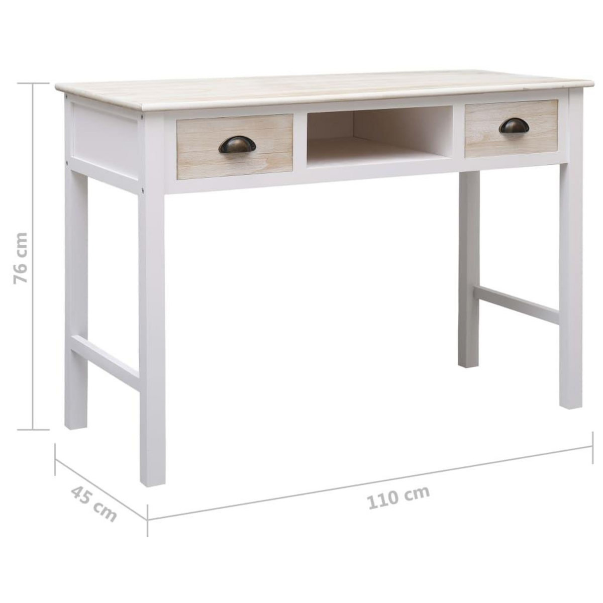 VIDAXL Table console 110x45x76 cm bois