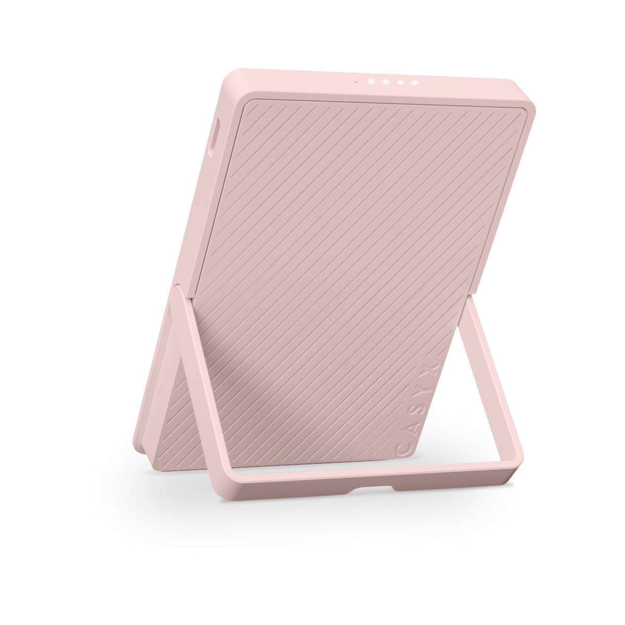 Voir la diapositive 3 : CASYX Batterie externe 5000 mah qi2 magsafe avec bequille rose
