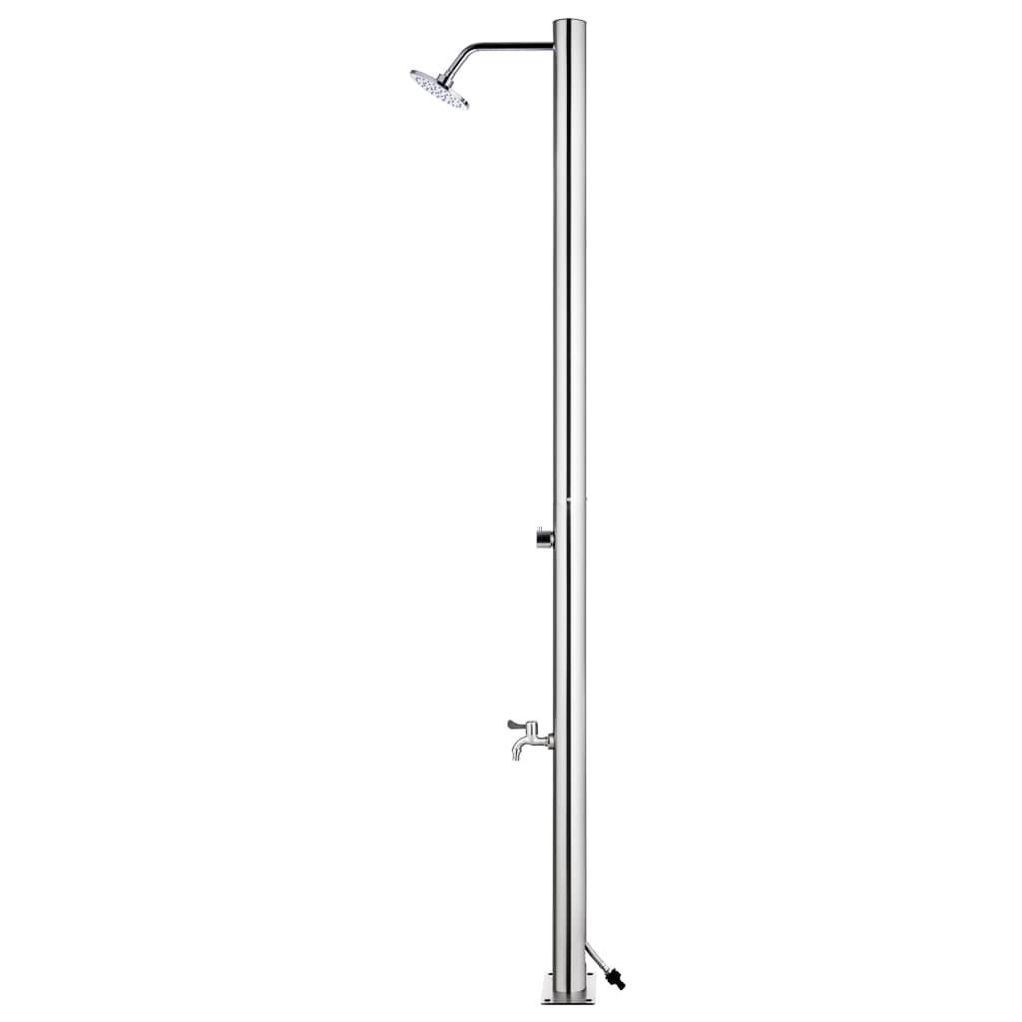 Voir la diapositive 5 : VIDAXL Douche de jardin avec base marron 220 cm Acier inoxydable