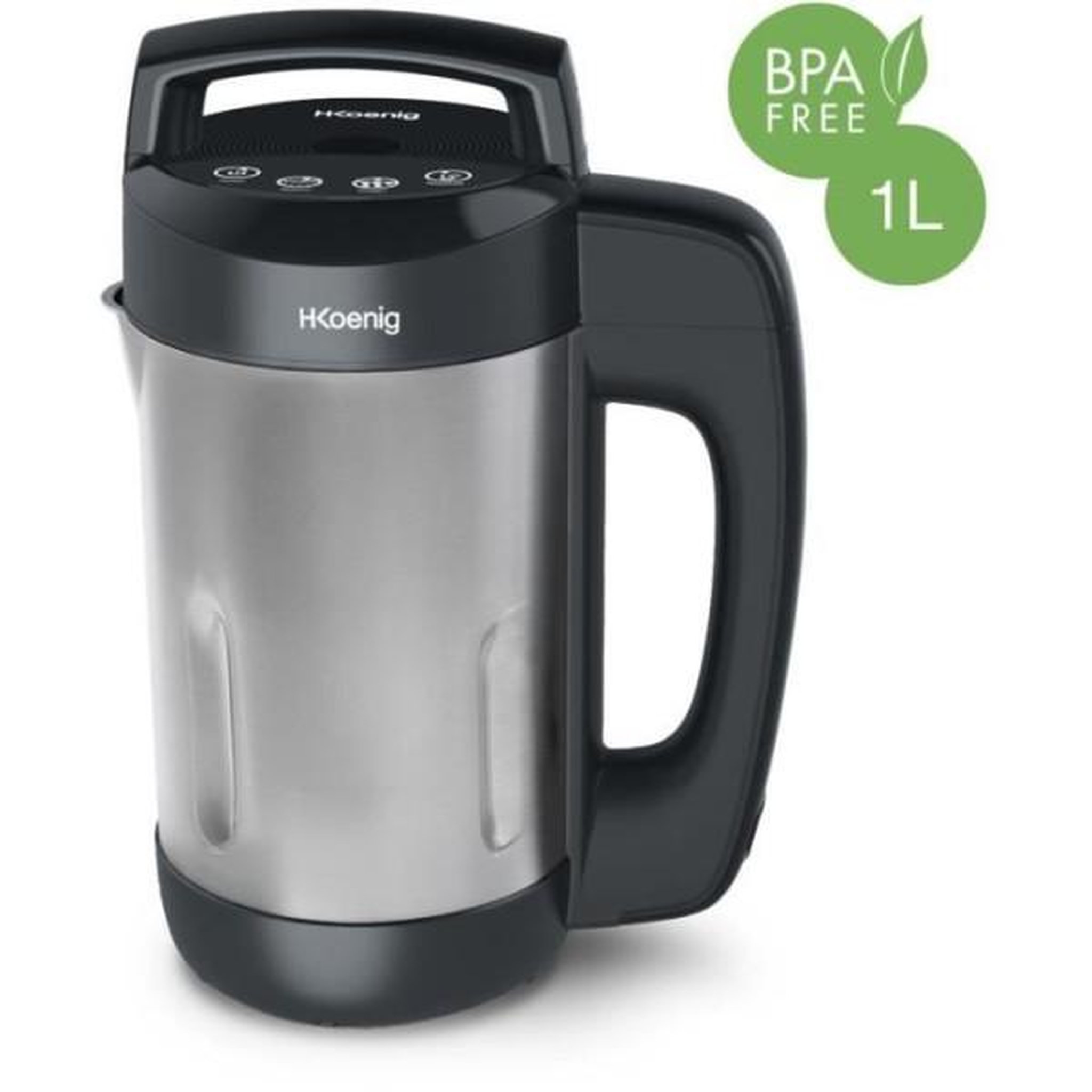HKOENIG Blender  chauffant - H.Koenig - MXC20 - 850 W - 1,1 L - Inox - 2 programmes de cuisson - noir