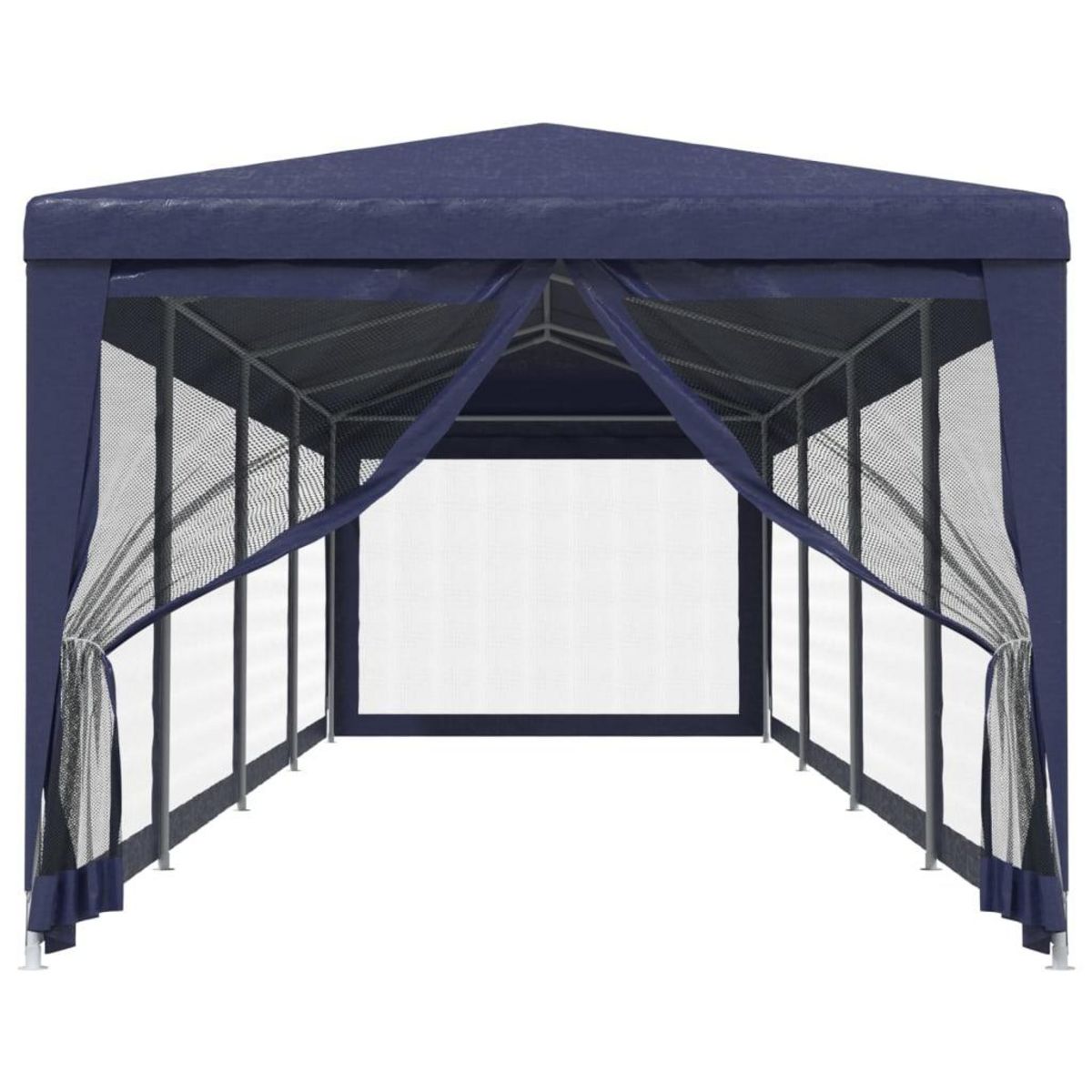 VIDAXL Tente de fete et 10 parois laterales en maille Bleu 3x12 m PEHD