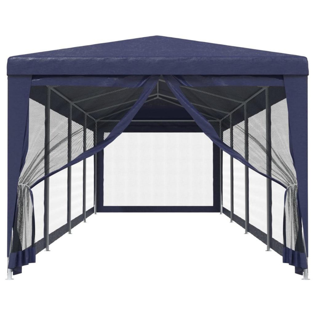 VIDAXL Tente de fete et 10 parois laterales en maille Bleu 3x12 m PEHD