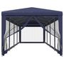 Voir la diapositive 3 : VIDAXL Tente de fete et 10 parois laterales en maille Bleu 3x12 m PEHD