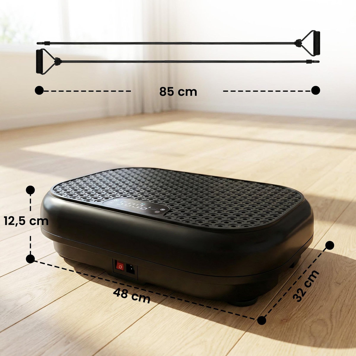 HOMCOM Plateforme vibrante fitness 200W 120 vitesses 5 prog. noir