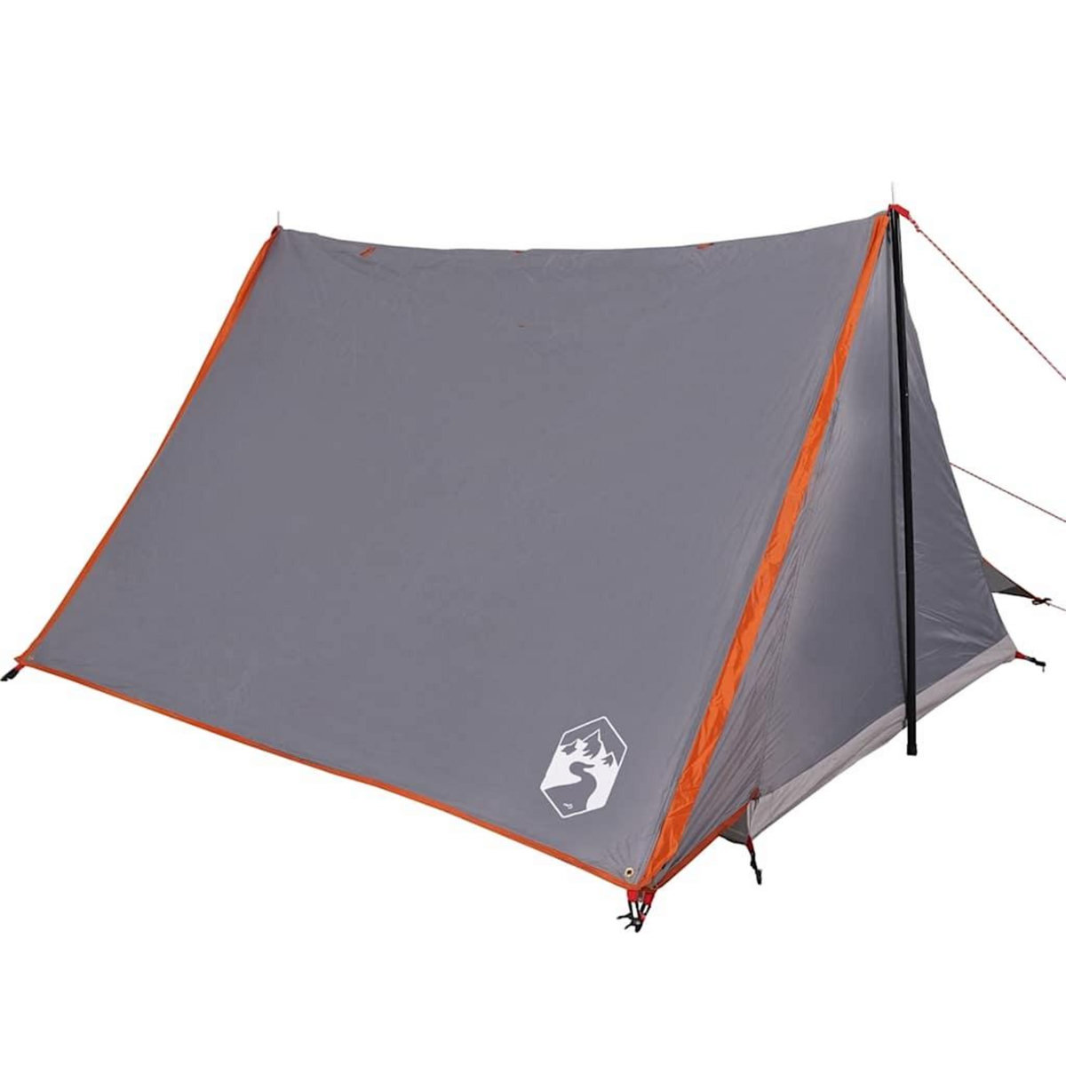 VIDAXL Tente de camping 2 personnes gris et orange impermeable