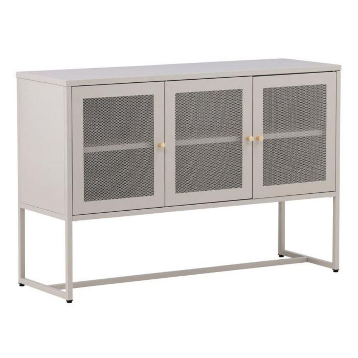 Paris Prix Bahut 3 Portes en Métal  Malla  120cm Beige