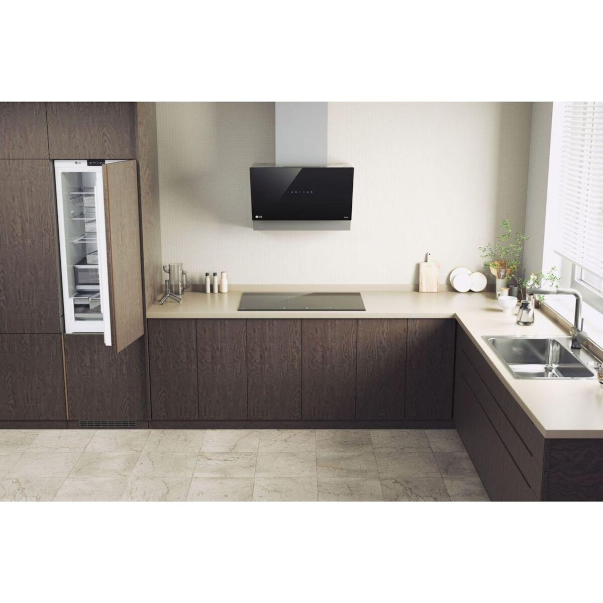 LG Réfrigérateur combiné encastrable GTFN256SET metal cooling