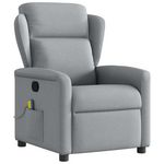 VIDAXL Fauteuil de massage inclinable Gris clair Tissu