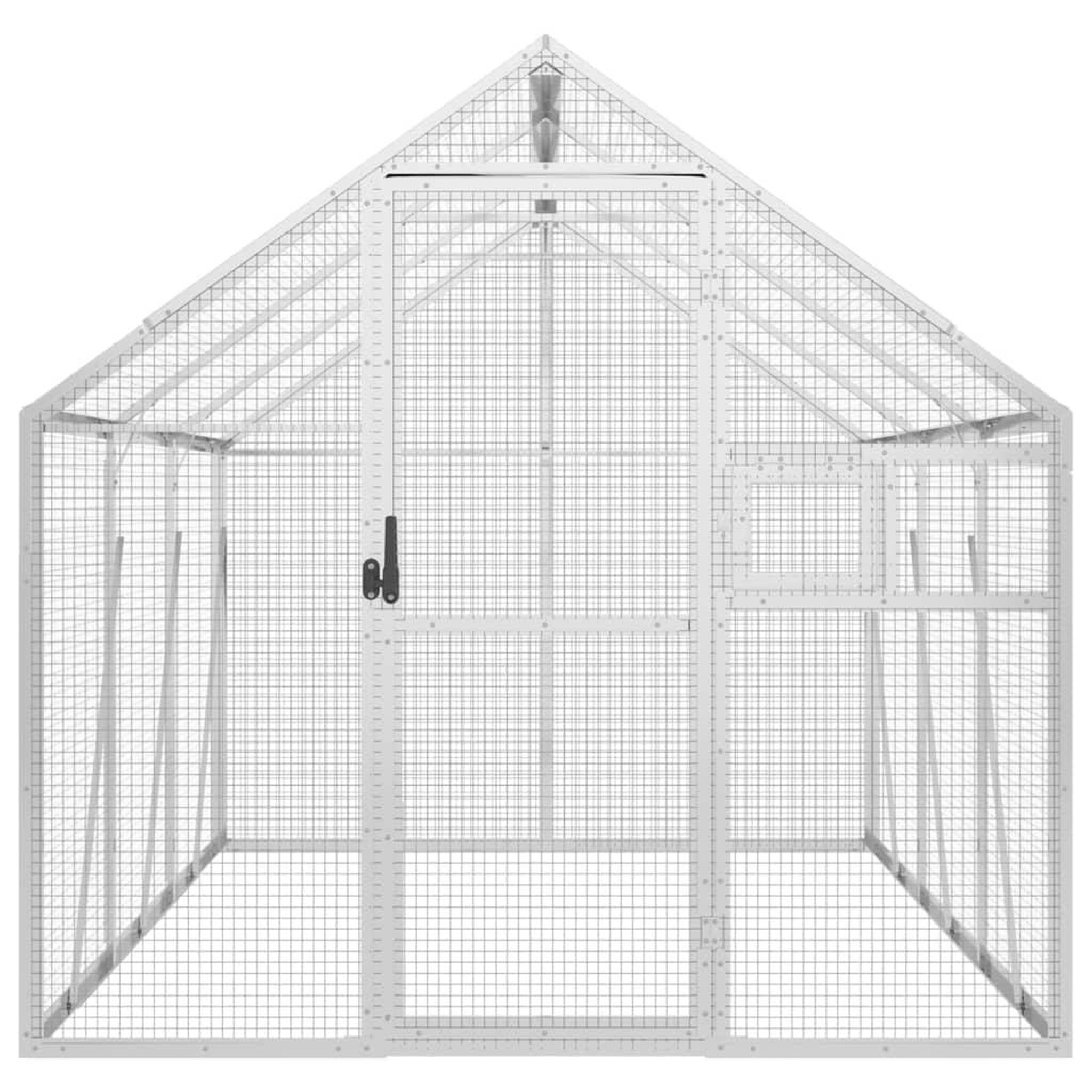 Voir la diapositive 3 : VIDAXL Voliere argente 1,79x3x1,85 m aluminium
