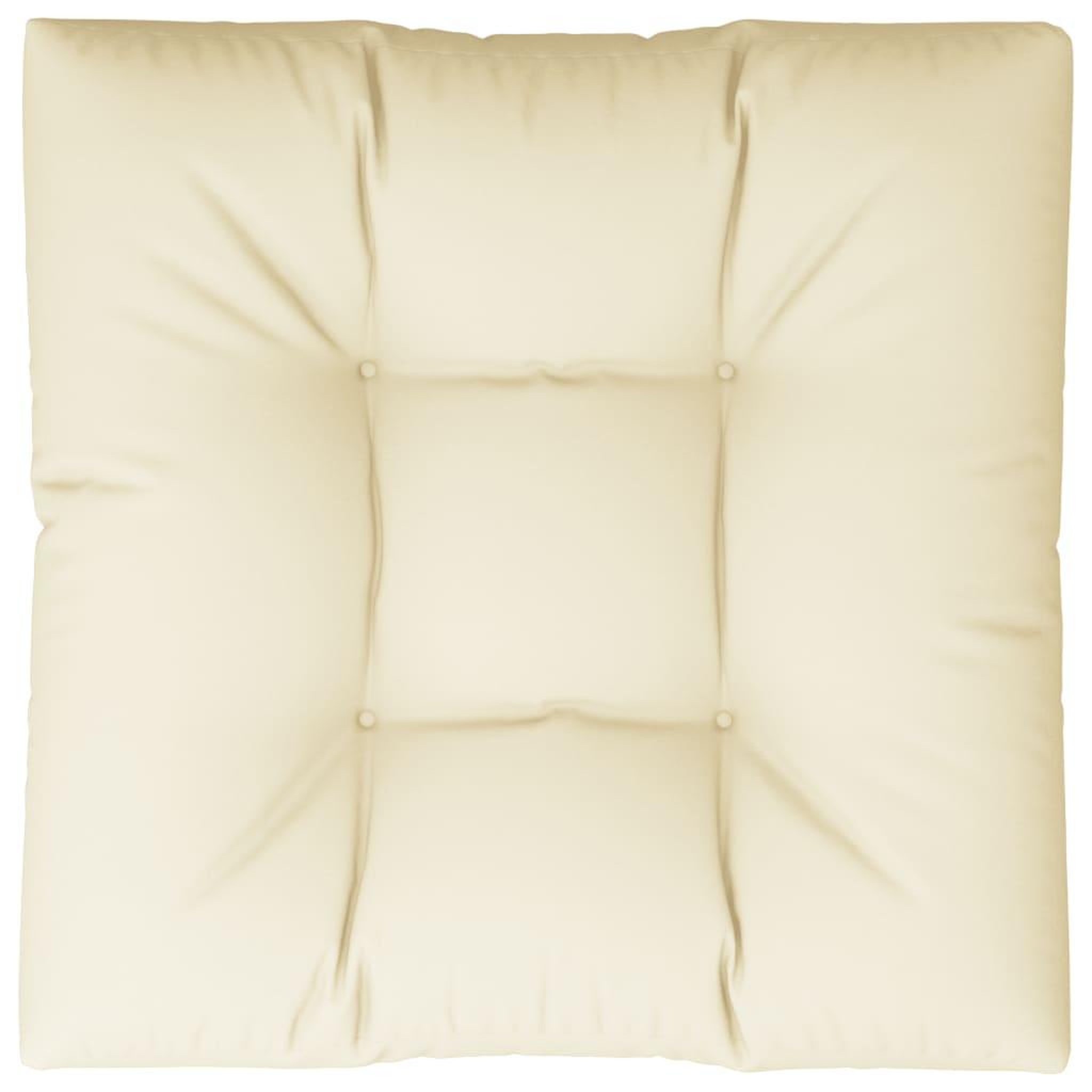 Voir la diapositive 2 : VIDAXL Coussin de palette creme 80x80x12 cm tissu