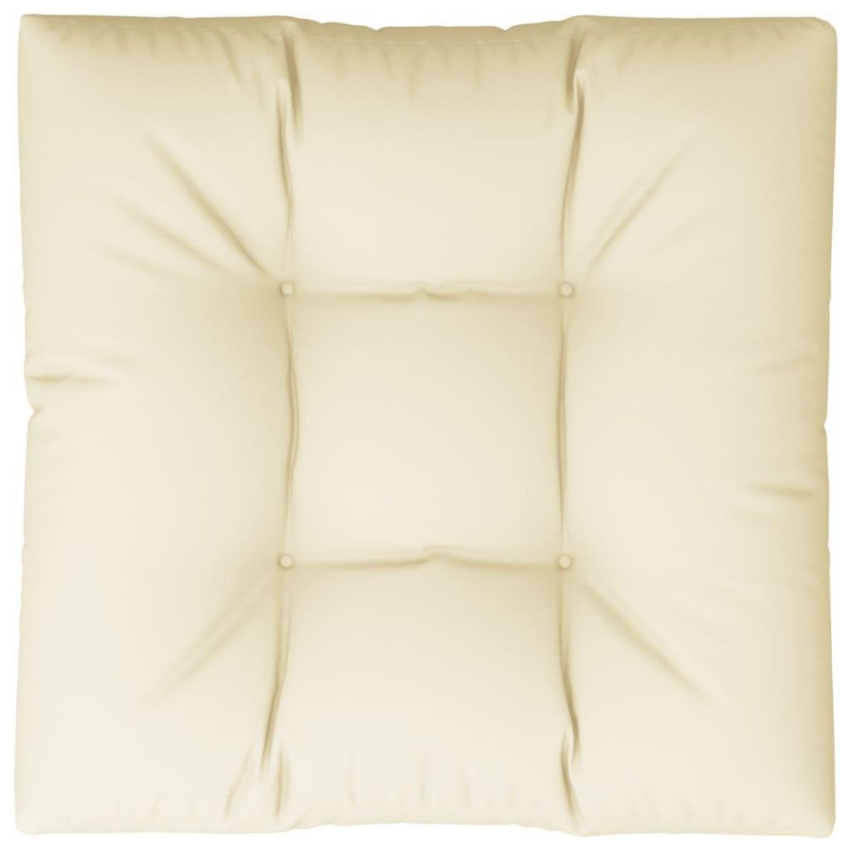 VIDAXL Coussin de palette creme 80x80x12 cm tissu