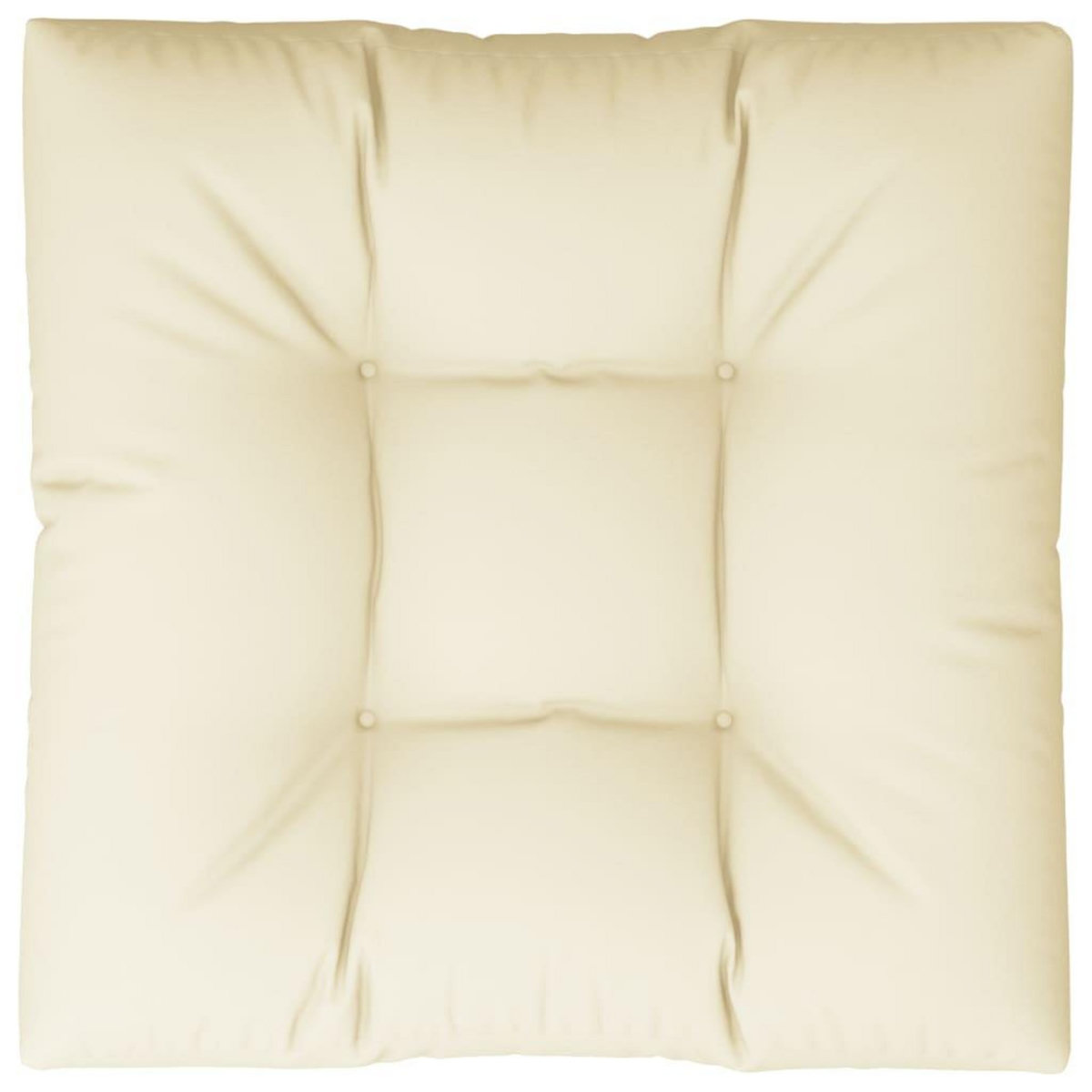 VIDAXL Coussin de palette creme 80x80x12 cm tissu