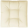 Voir la diapositive 2 : VIDAXL Coussin de palette creme 80x80x12 cm tissu
