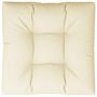 Voir la diapositive 2 : VIDAXL Coussin de palette creme 80x80x12 cm tissu