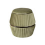 Voir la diapositive 2 : Paris Prix Pouf Rond Design  Doric  53cm Vert & Gris